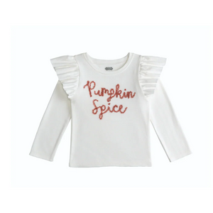 Mud Pie |  Pumpkin Tinsel Long Sleeve Tops