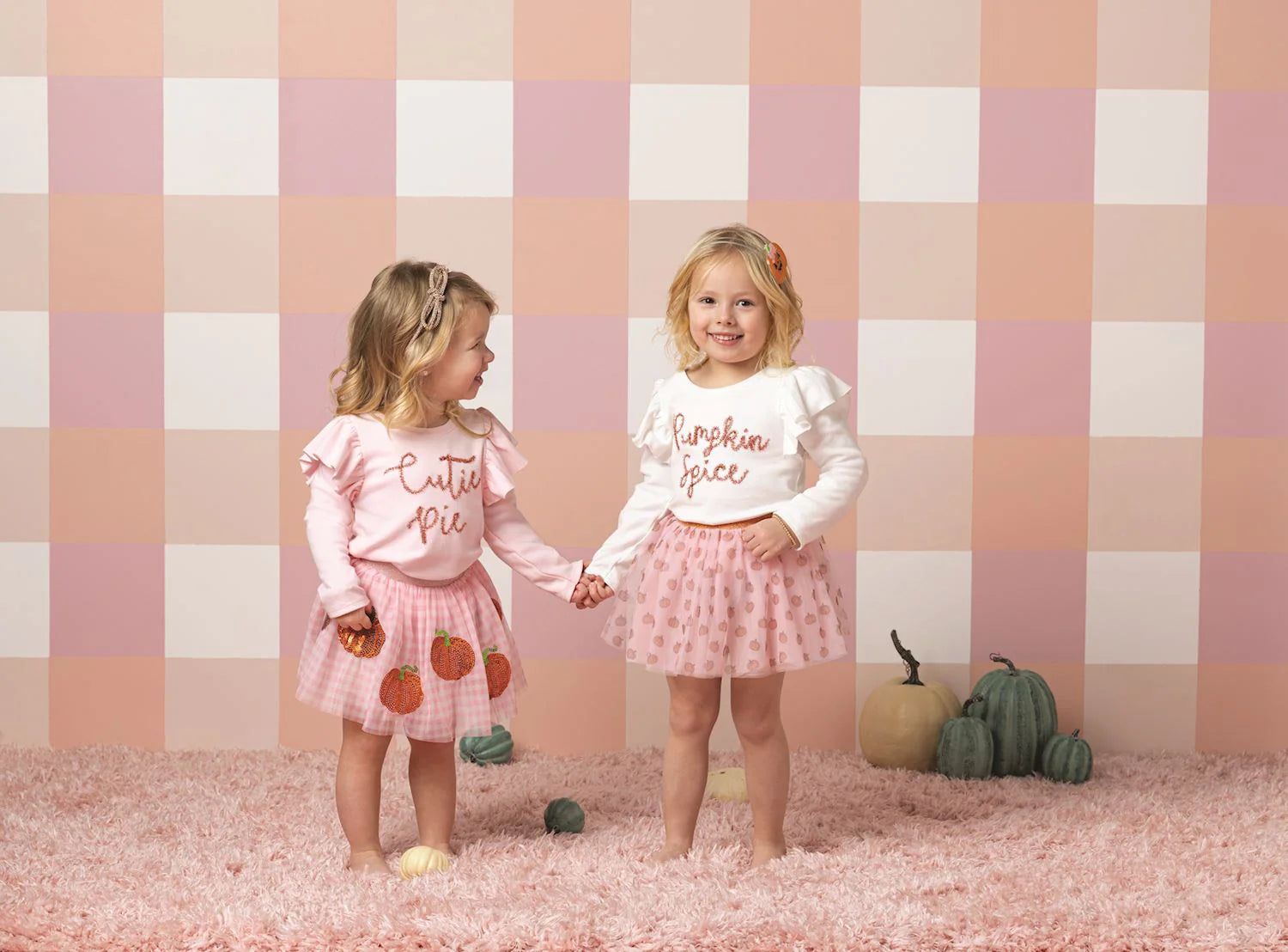 Mud Pie |  Pumpkin Tinsel Long Sleeve Tops