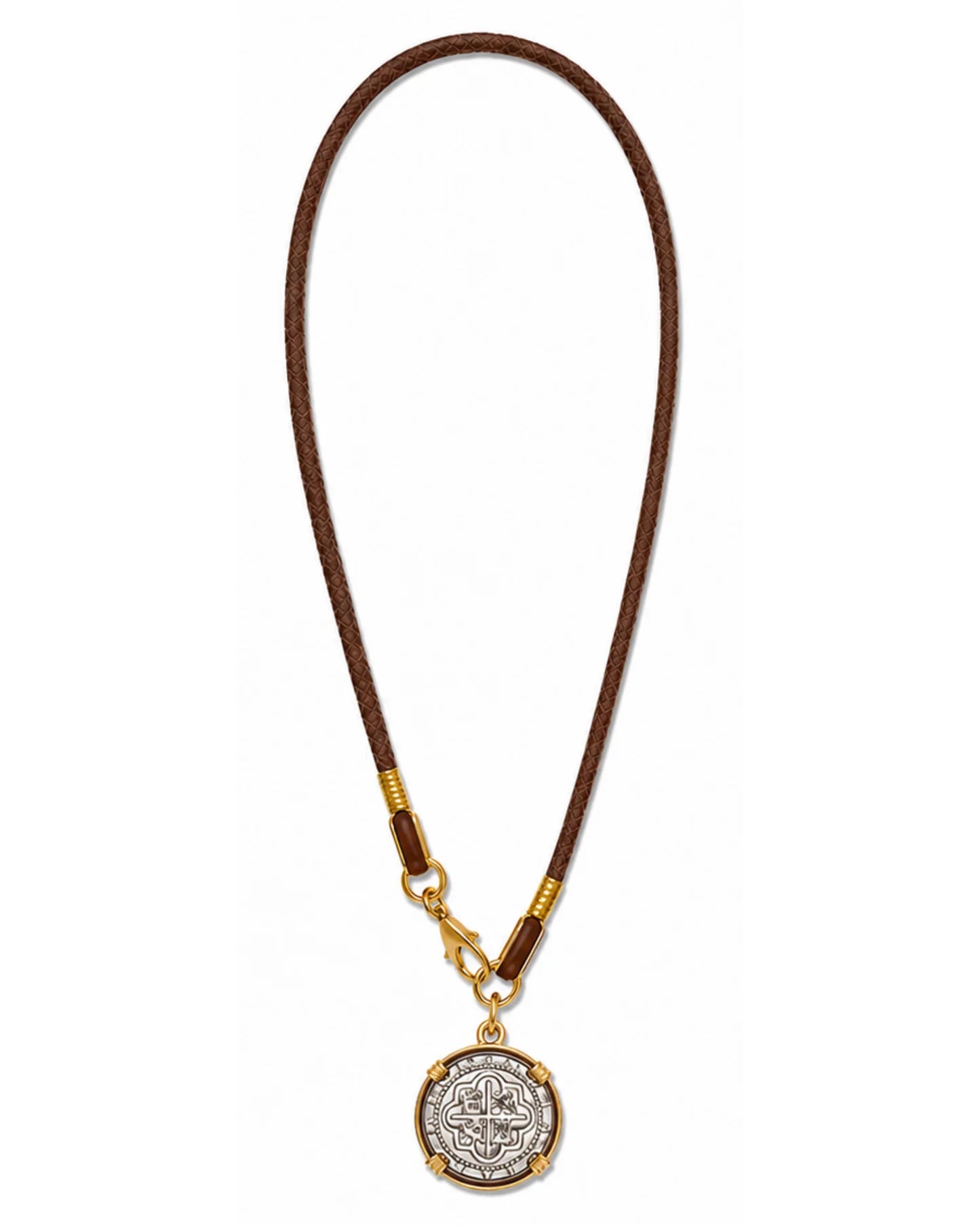 The Navigator Silver Coin Necklace on Cord