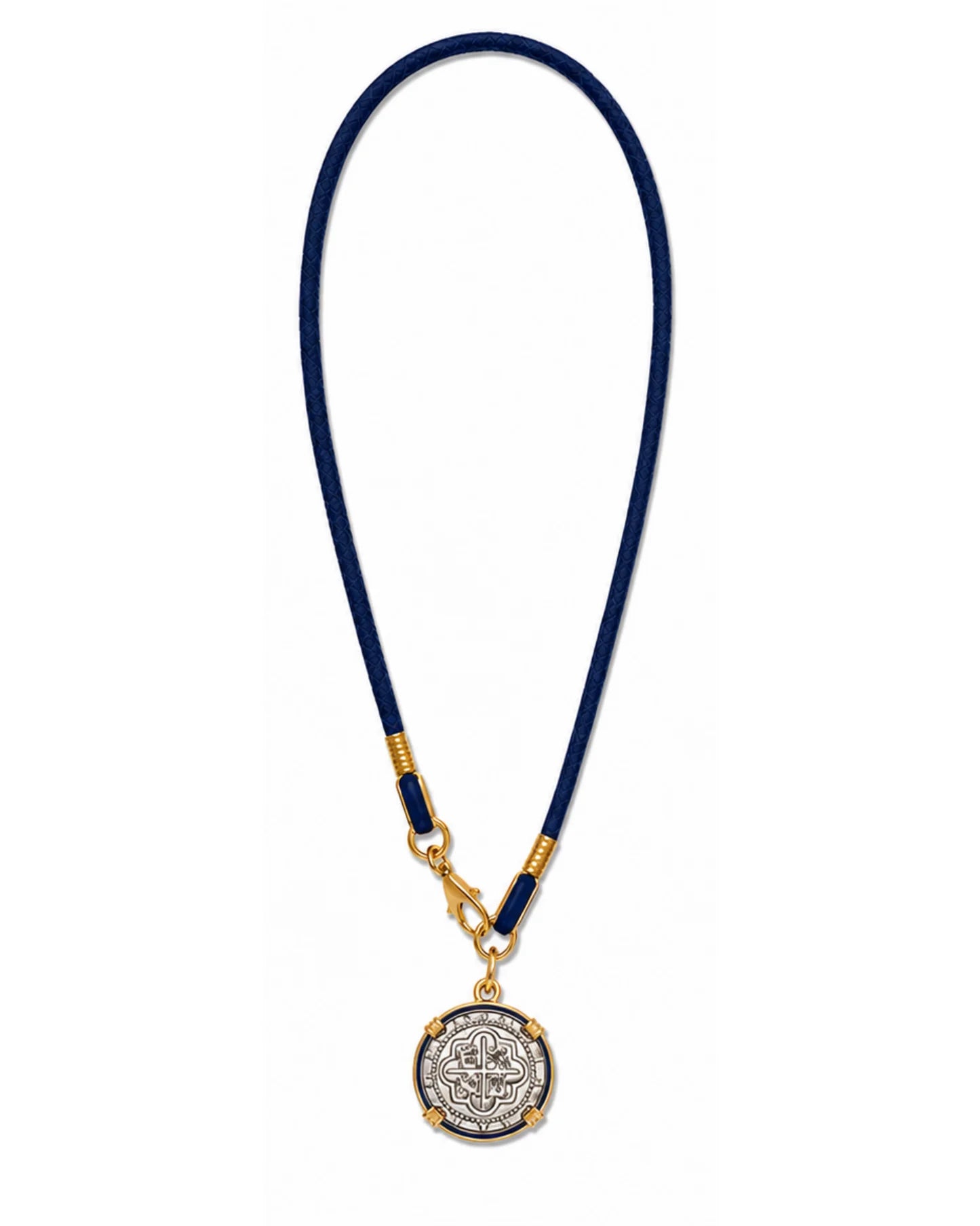 The Navigator Silver Coin Necklace on Cord