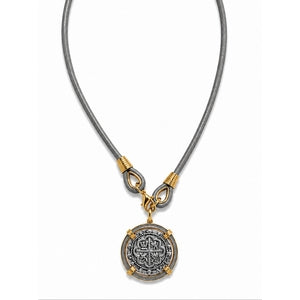 The Voyager Silver Coin Necklace on Cord