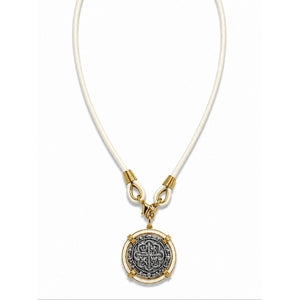 The Voyager Silver Coin Necklace on Cord