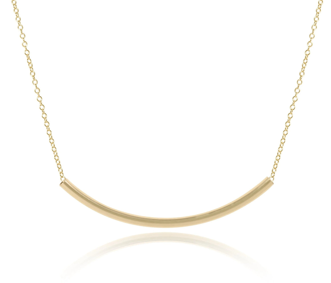 eNewton | 16" Gold Necklace - Bliss Bar Smooth