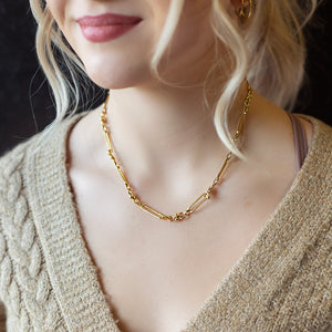 Lenny & Eva | Gilded 18" Toggle Charm Necklace
