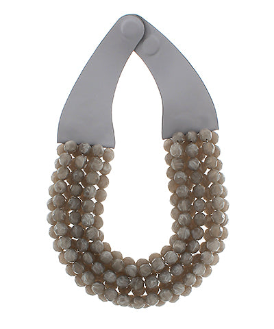 Layered Stone Bib Necklace