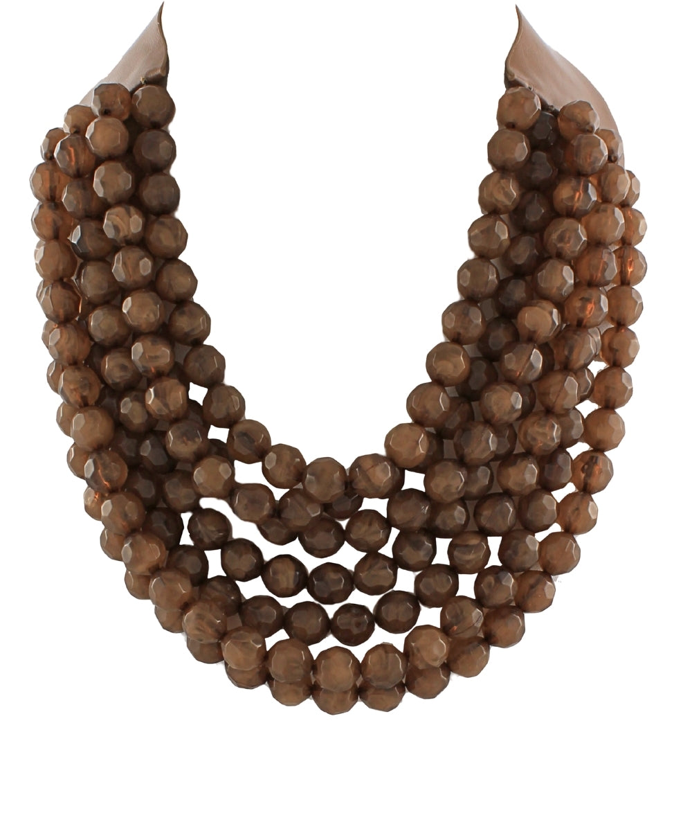 Layered Stone Bib Necklace