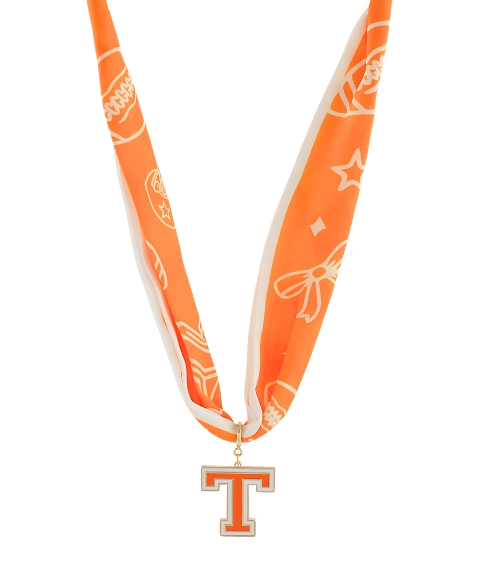 Big Orange Silk Necklace