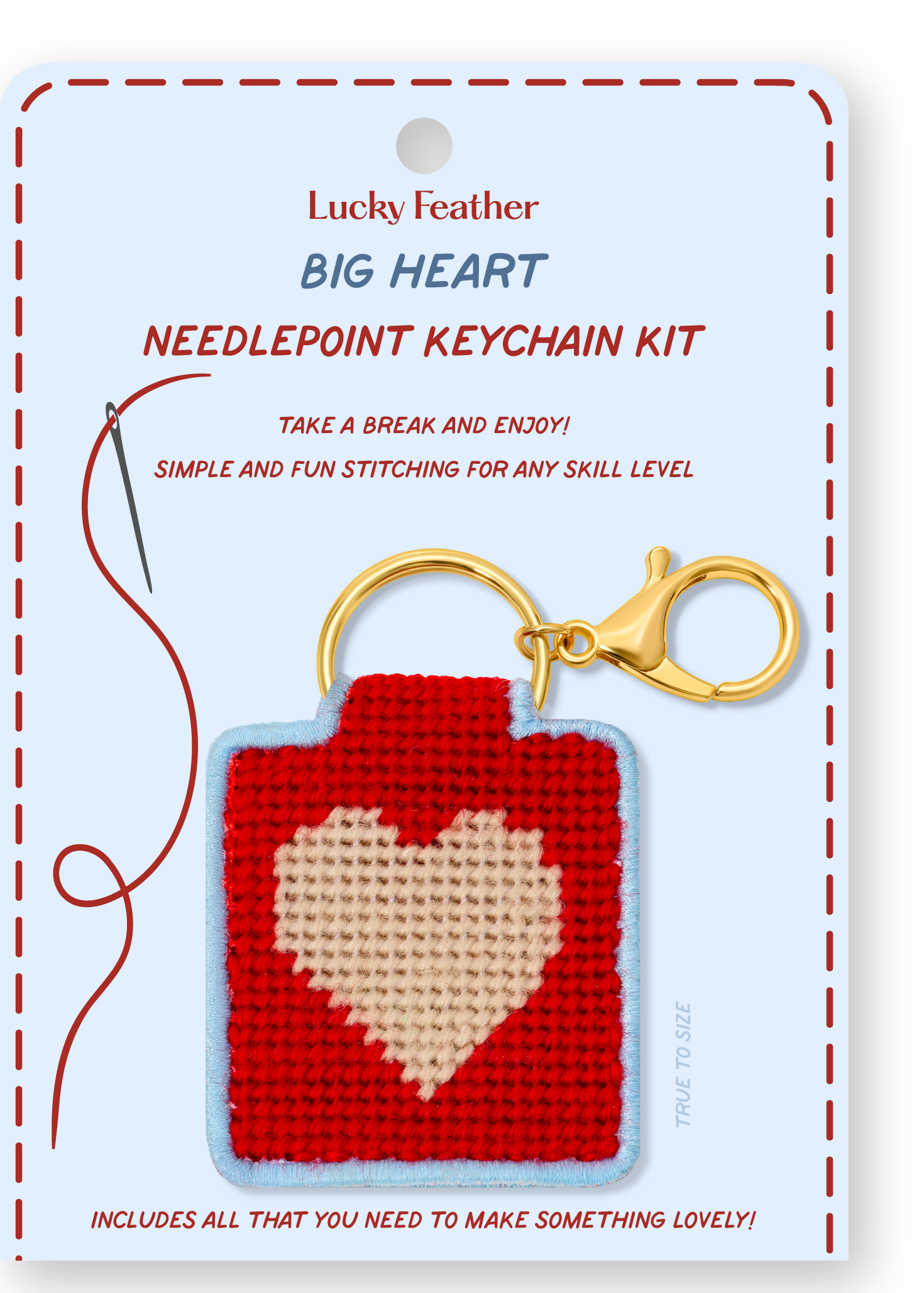 Needlepoint Keychain Kit