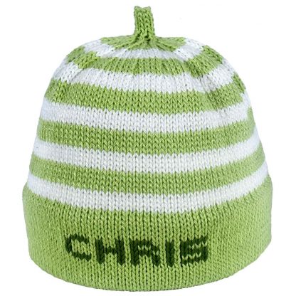 Personalized Baby Hand Knit Hat