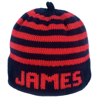 Personalized Baby Hand Knit Hat
