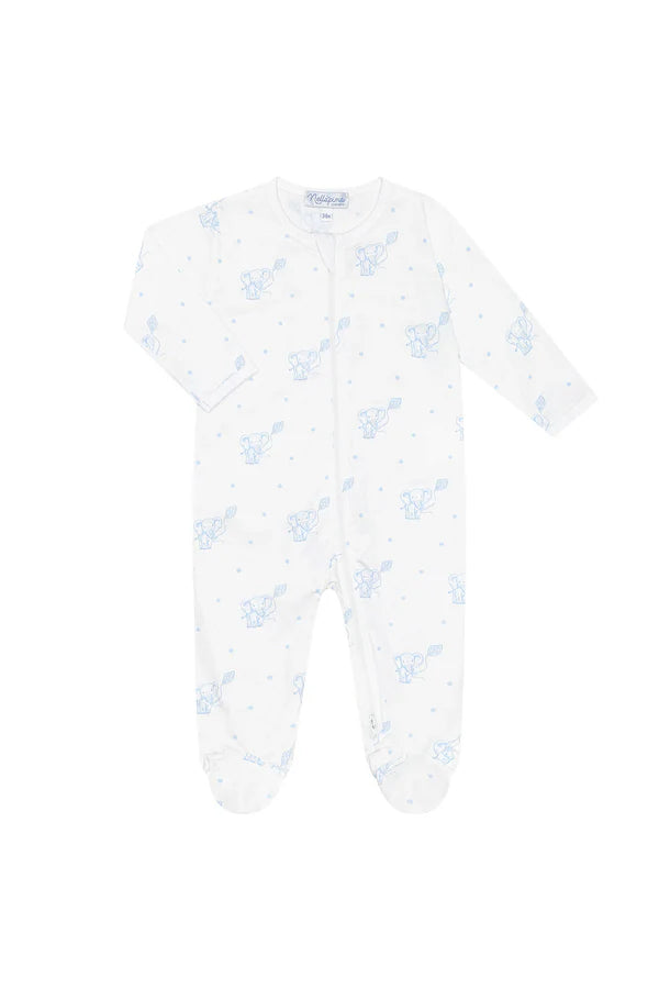 Nellapima | Blue Elephant Zipper Footie