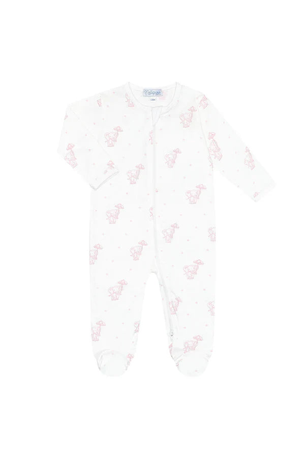 Nellapima | Pink Elephant Zipper Footie