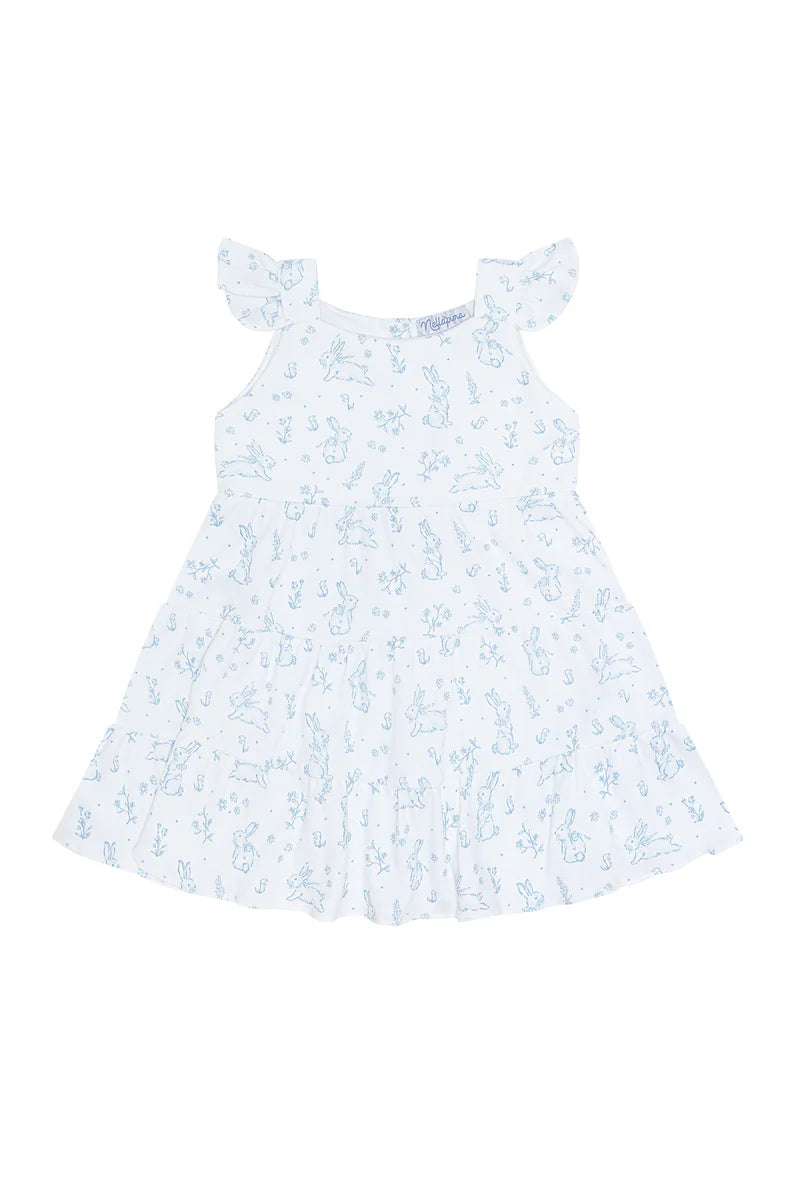 Nellapima | Blue Bunny Toile Ruffle Dress