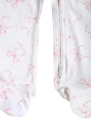 Nellapima | Pink Charming Bows Zipper Footie