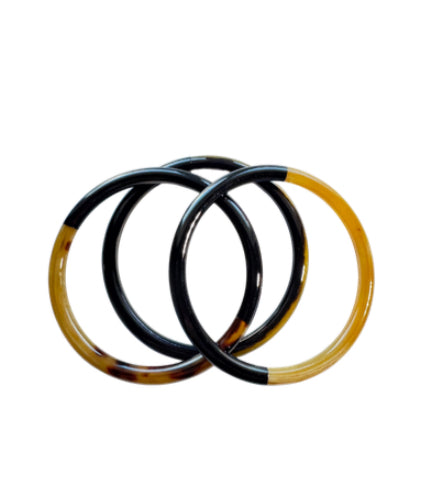 Laquered Natural Bangle Set