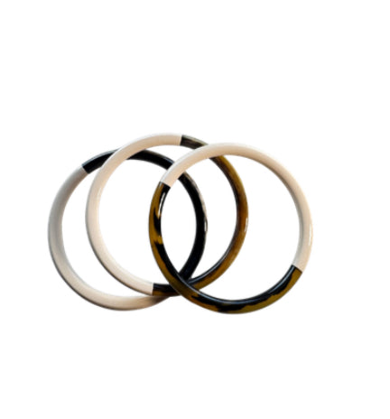Laquered Natural Bangle Set