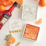 Aperol Spritz Napkin Tray + Paper Napkin