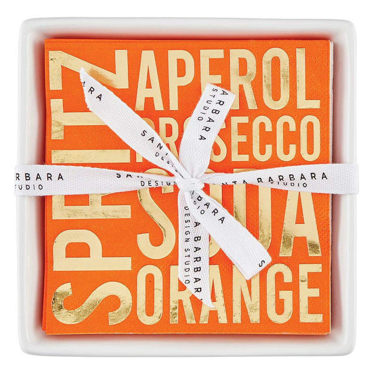 Aperol Spritz Napkin Tray + Paper Napkin