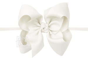 Pantyhose Headband with Classic Signature Grosgrain Bow - 4.5" Large