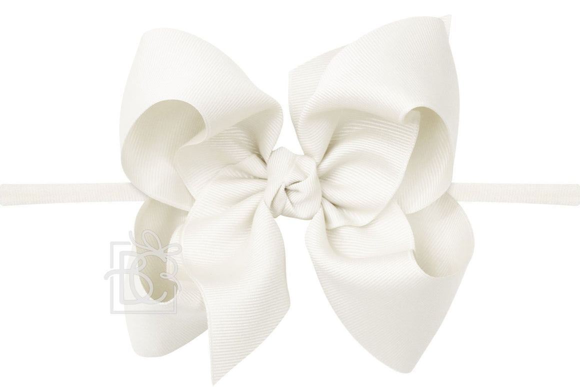 Pantyhose Headband with Classic Signature Grosgrain Bow - 5.5" XL