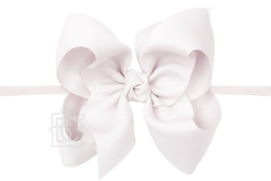 Pantyhose Headband with Classic Signature Grosgrain Bow - 4.5" Large