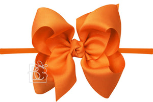 Pantyhose Headband with Classic Signature Grosgrain Bow - 4.5" Large