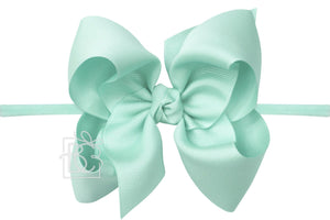 Pantyhose Headband with Classic Signature Grosgrain Bow - 4.5" Large