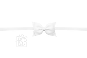 Pantyhose Headband with 2.5" Dainty Flat Grosgrain Bow