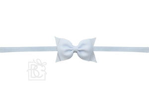 Pantyhose Headband with 2.5" Dainty Flat Grosgrain Bow