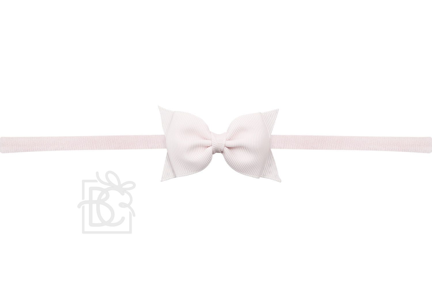Pantyhose Headband with 2.5" Dainty Flat Grosgrain Bow
