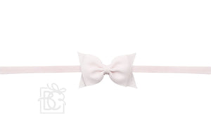 Pantyhose Headband with 2.5" Dainty Flat Grosgrain Bow