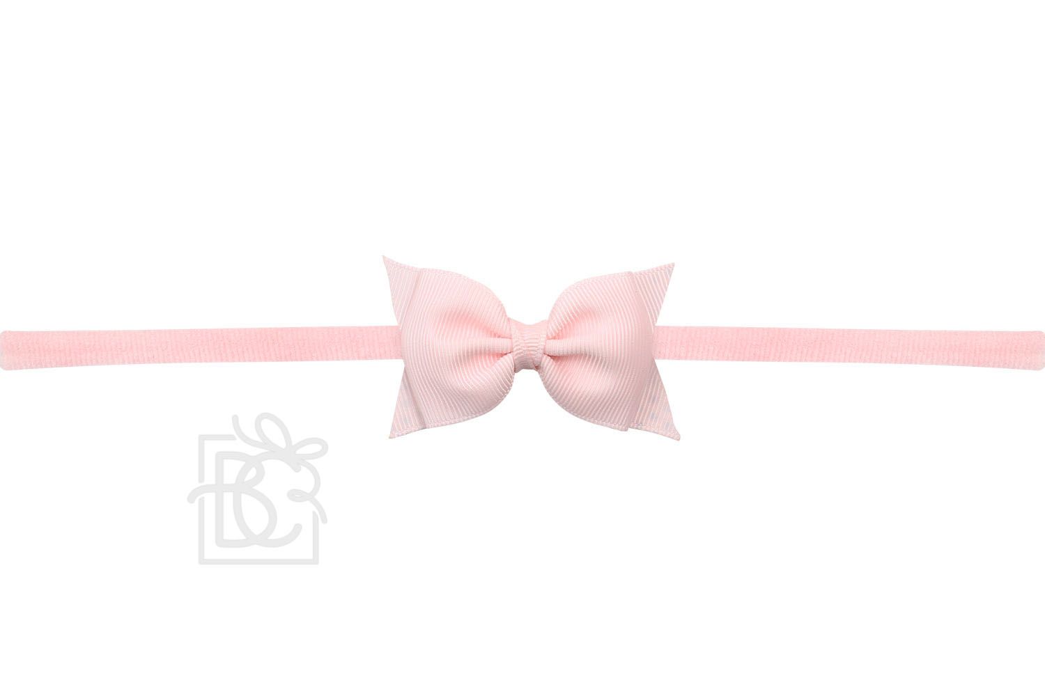 Pantyhose Headband with 2.5" Dainty Flat Grosgrain Bow