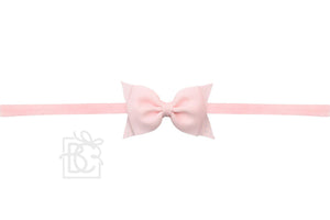 Pantyhose Headband with 2.5" Dainty Flat Grosgrain Bow