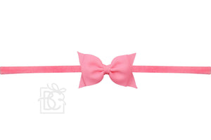 Pantyhose Headband with 2.5" Dainty Flat Grosgrain Bow