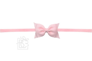 Pantyhose Headband with 2.5" Dainty Flat Grosgrain Bow