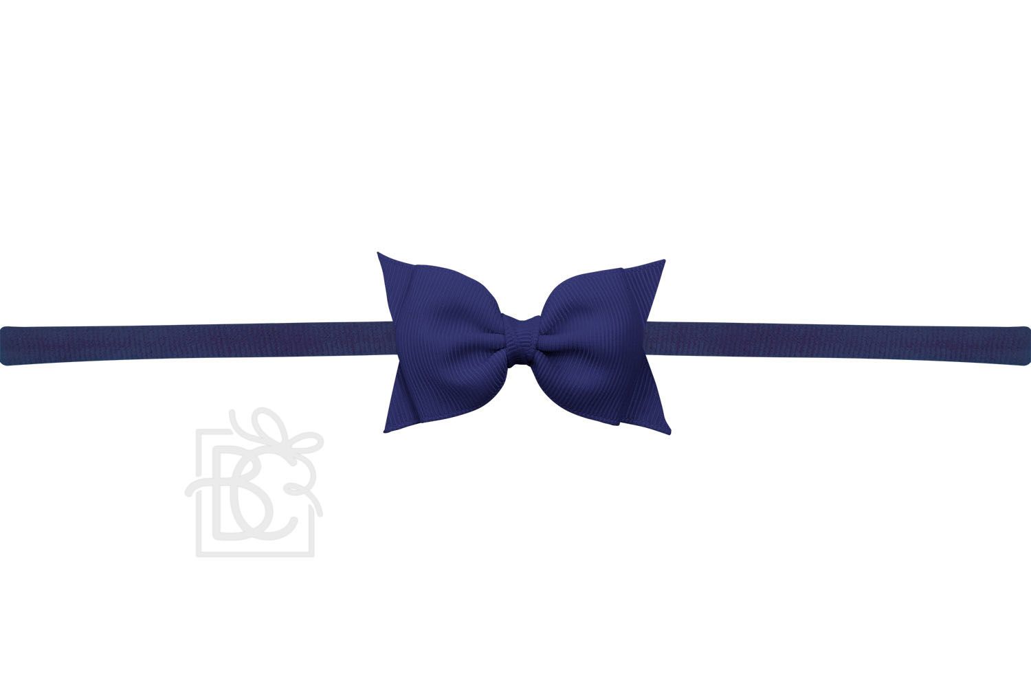 Pantyhose Headband with 2.5" Dainty Flat Grosgrain Bow