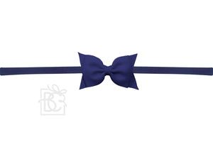 Pantyhose Headband with 2.5" Dainty Flat Grosgrain Bow