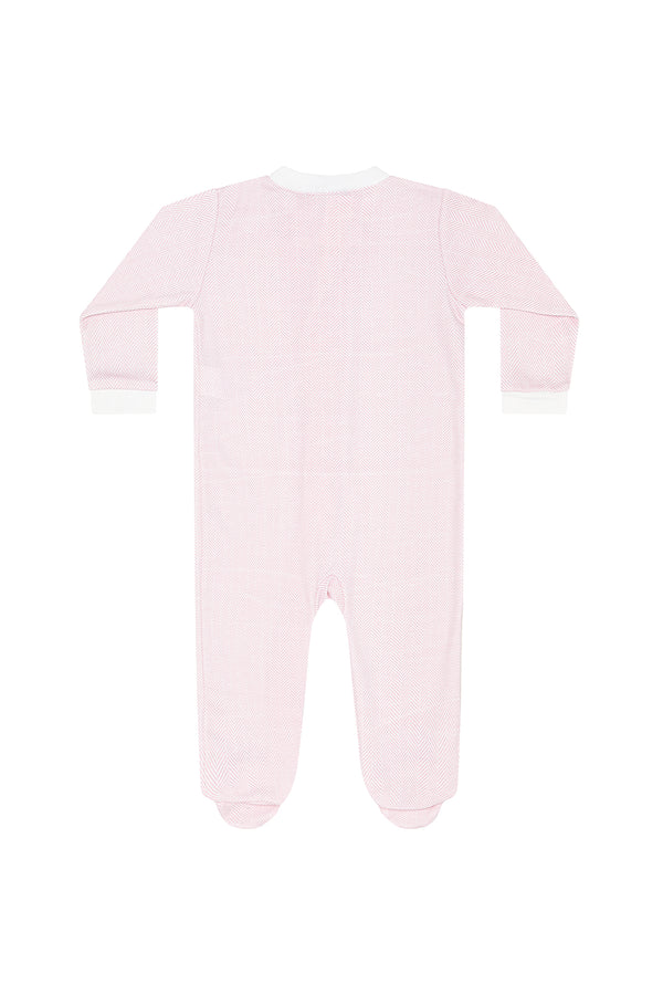 Herringbone Zipper Footie