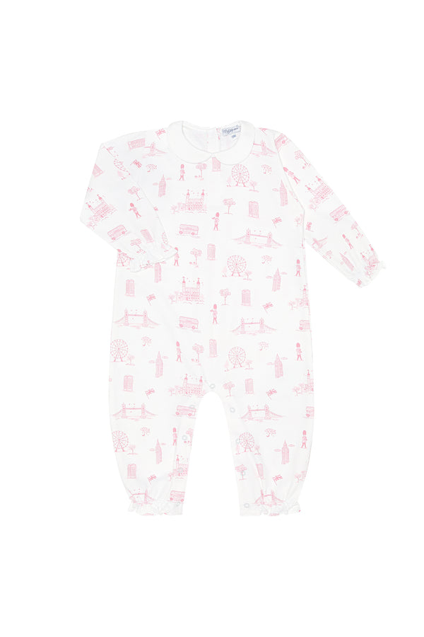 London Toile Long Sleeve Romper