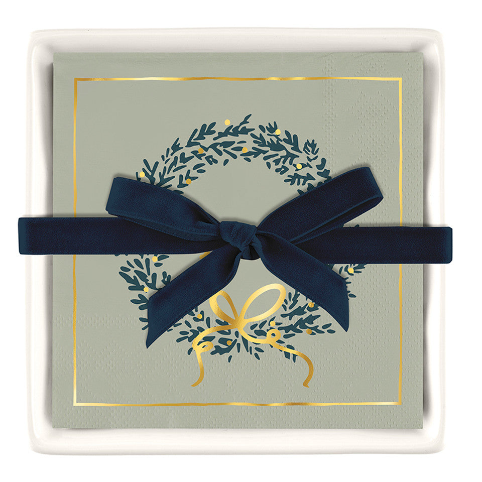 Ceramic Napkin Tray + Napkins