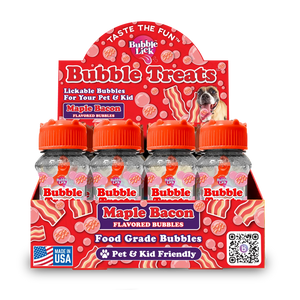 Toysmith | Bubblelick Edible Bubbles for Pets Maple Bacon