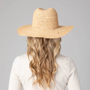 San Diego Hat Co. | Marina Women's Crochet Raffia Fedora