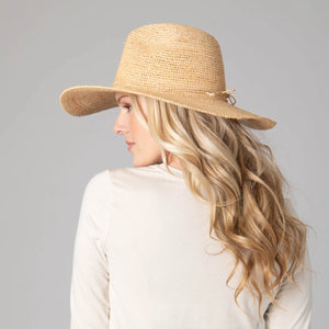 San Diego Hat Co. | Marina Women's Crochet Raffia Fedora