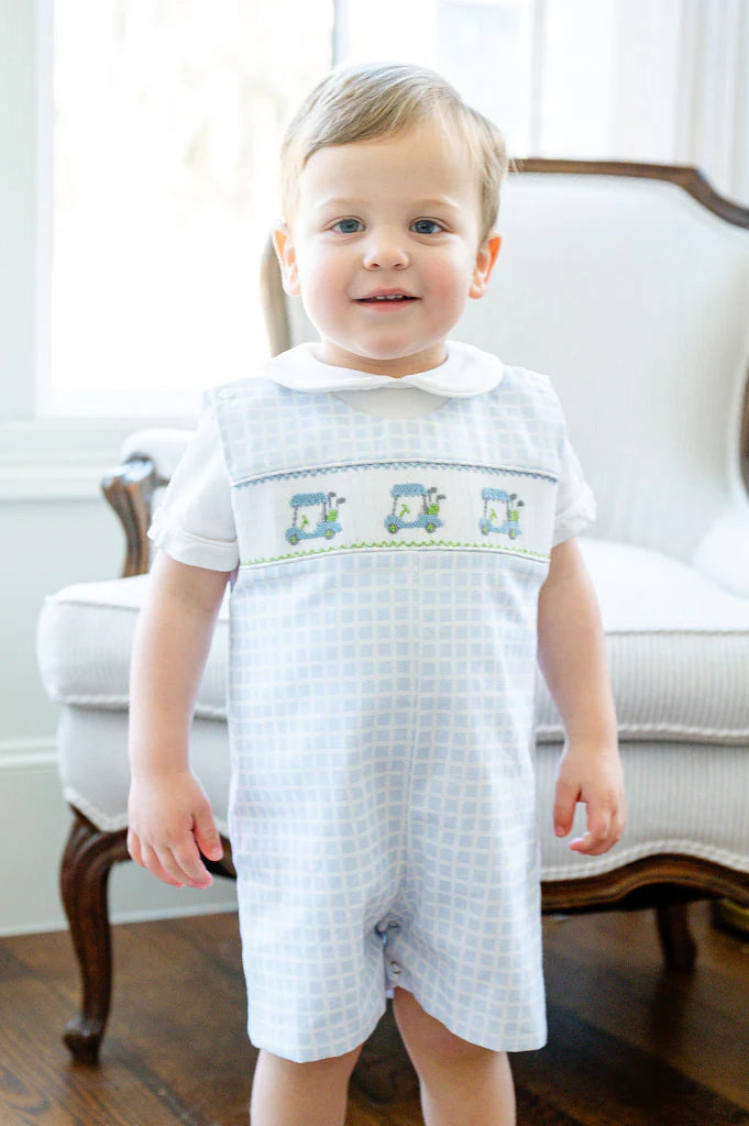 Blue Golf Smocked Benjamin JonJon