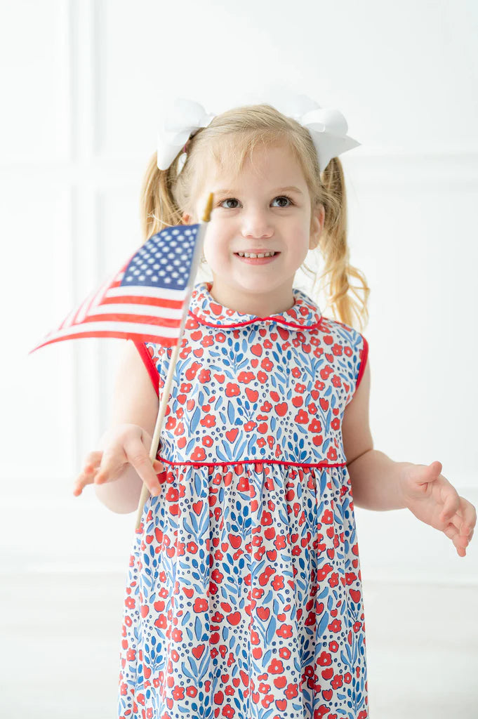 Patriotic Floral Libby Dress
