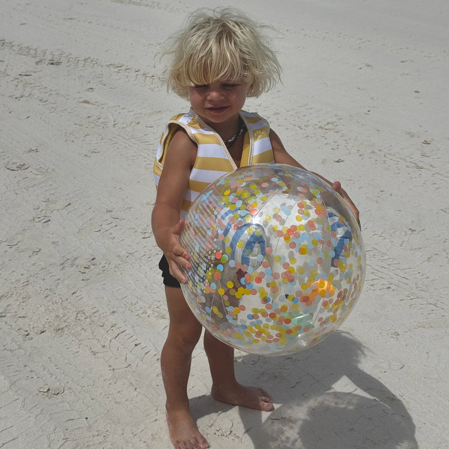 Sunnylife | Sid the Seagull Blue Stripe Inflatable Beach Ball