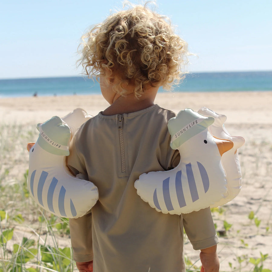 Sunnylife | Sid the Seagull Blue Stripe Inflatable Arm Bands