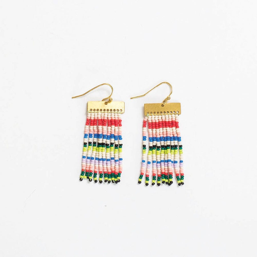 INK + ALLOY | Scout Rectangle Hanger Beaded Earrings