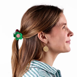 Molly Flower Beaded Hair Claw Clip