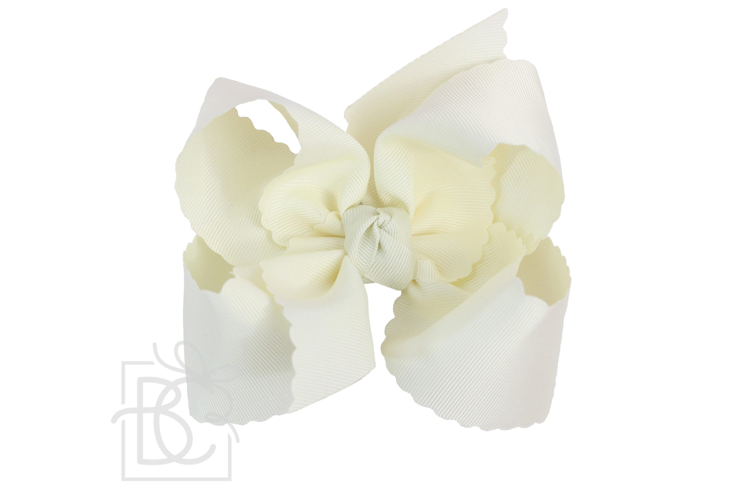 Scalloped Edge Ribbon Bow - 5.5" XL